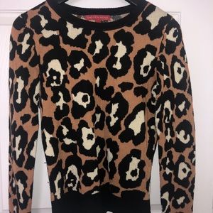 Saks 5th Avenue Leopard Print Sweater